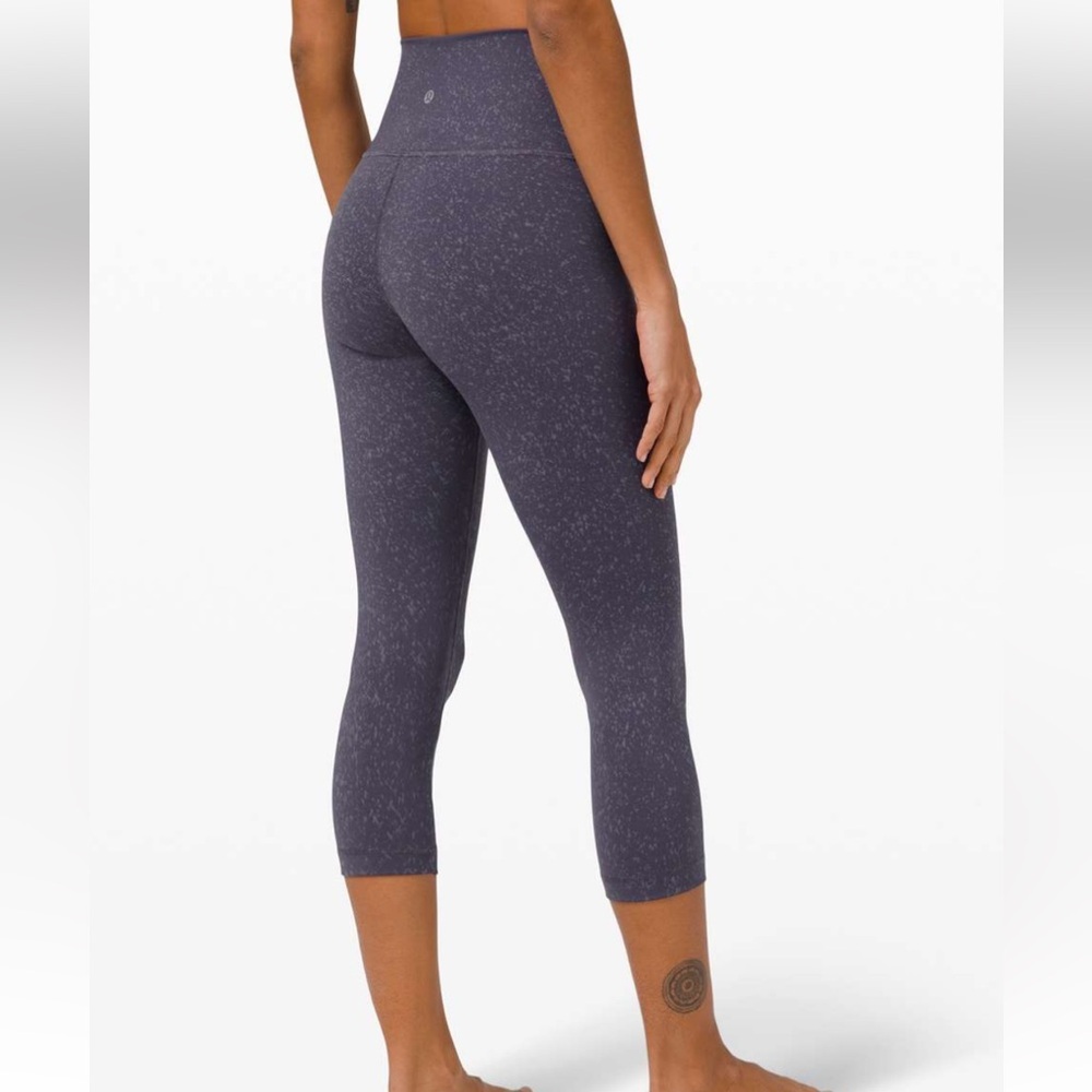 Lululemon Wunder Under High-Rise Crop 21" *Spray Full-On Indigo Spray Cadet Blue - Picture 7 of 7